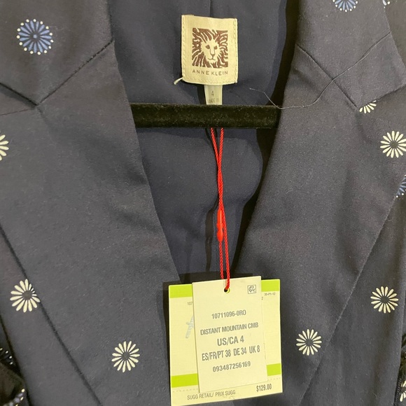 Women’s Navy Blue Anne Klein Floral Print Dress - Picture 2 of 4